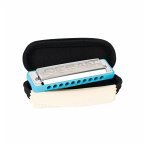 Ocean Rock Blues Harmonica in D, blue (incl. stylish softcase and cleaning cloth)
