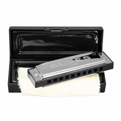 Blues Harmonica in F (incl. case and cleaning cloth)