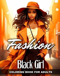 Cover Fashion Black Girl Coloring Book for Adults