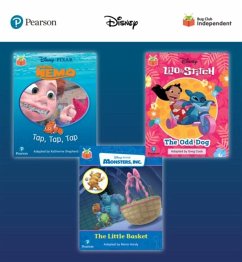 Cover Pearson Bug Club Disney Reception Pack D, including decodable phonics readers for phases 2 to 4: Finding Nemo: Tap, Tap, Tap!, Lilo and Stitch: The Odd Dog, Monsters, Inc: The Little Basket
