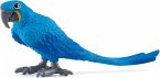 Schleich 14859 - Wild Life, Hyazinth Ara, Papagei, blau, Tierfigur, Länge: 8,3 cm