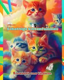 Schattige kittenfamilies - Kleurboek voor kinderen - Creatieve scènes van leuke en speelse kattenfamilies