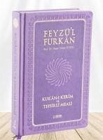 Feyzül Furkan Kuran-i Kerim ve Tefsirli Meali Büyük Boy, Mushaf ve Meal, Ciltli, Lila - Kolektif