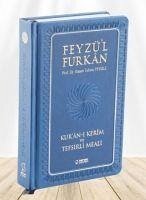 Feyzül Furkan Kuran-i Kerim ve Tefsirli Meali Büyük Boy, Mushaf ve Meal, Ciltli, Lacivert - Kolektif