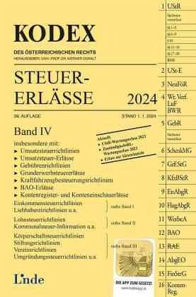 KODEX Steuer-Erlässe 2024, Band IV KODEX Steuer-Erlässe 2024, Band IV