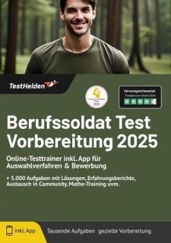 Cover Berufssoldat Test Vorbereitung 2024: Online-Testtrainer inkl. App für Auswahlverfahren & Bewerbung I + 5.000 Aufgaben mi