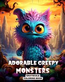 Adorable Creepy Monsters Grayscale Coloring Book