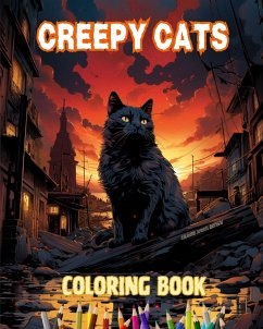 Creepy cats   Coloring Book   Fascinating and Creative Scenes of Terrifying Cats for Teens and Adults - Editions, Colorful Spirits