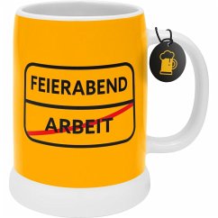Cover Bierkrug Motiv Feierabend