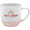 Tasse mit Rillen Motiv Leben - Bild 1