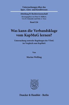 Was kann die Verbandsklage vom KapMuG lernen? - Welling, Marius