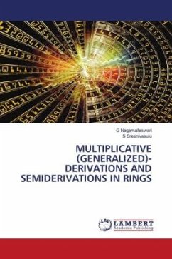 MULTIPLICATIVE (GENERALIZED)-DERIVATIONS AND SEMIDERIVATIONS IN RINGS - Nagamalleswari, G;Sreenivasulu, S