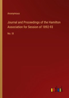 Journal and Proceedings of the Hamilton Association for Session of 1892-93