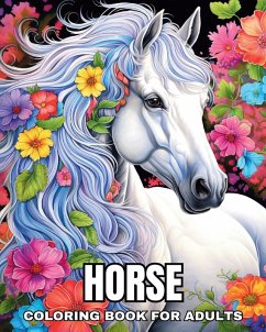 Cover Horse Coloring Book for Adults