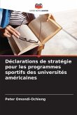 Déclarations de stratégie pour les programmes sportifs des universités américaines