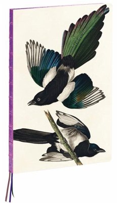 Teneues - A4 Notebook: Magpies by James Audubon, Hardcover - 230 Dot-Grid Pages with Exposed Lay Flat Binding, Three Ribbon Markers