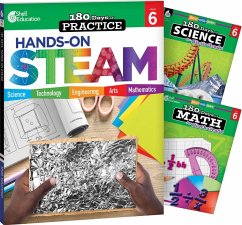 Cover 180 Days(tm) Steam, Science, & Math Grade 6: 3-Book Set