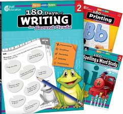 Cover 180 Days(tm) Writing, Spelling, & Printing Grade 2: 3-Book Set