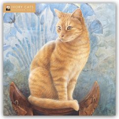 Ivory Cats by Lesley Anne Ivory Wall Calendar 2025 (Art Calendar) - Flame Tree Publishing