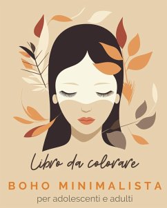 Cover Boho Minimalista - Libro da colorare per adolescenti e adulti
