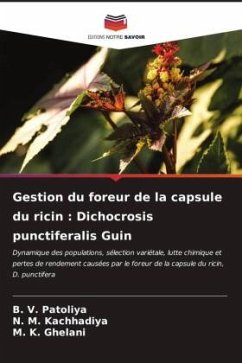 Gestion du foreur de la capsule du ricin : Dichocrosis punctiferalis Guin - Patoliya, B. V.;Kachhadiya, N. M.;Ghelani, M. K.