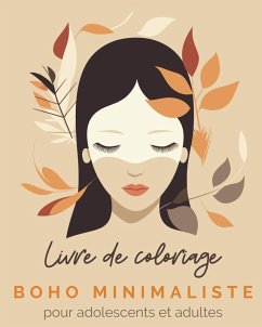 Cover Boho Minimaliste - Livre de coloriage pour adolescents et adultes