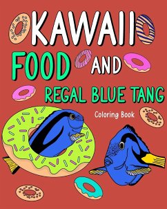 Kawaii Food and Regal Blue Tang Coloring Book - Paperland
