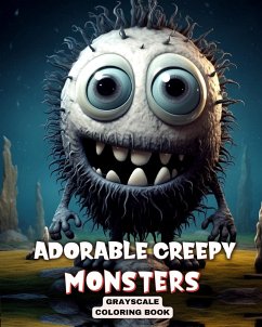 Adorable Creepy Monsters Grayscale Coloring Book - Camy, Camelia