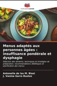 Menus adaptés aux personnes âgées : insuffisance pondérale et dysphagie - Biasi, Antonella de las M.;Garro Bustos, J. Vanina