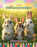 Söta kaninfamiljer - Målarbok för barn - Kreativa scener av kärleksfulla och lekfulla kaninfamiljer