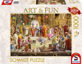Schmidt 58526 - Markus Binz, Die Schule von Athen 2024, Art&Fun, Puzzle, 1000 Teile