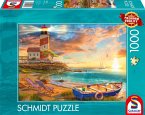 Schmidt 59765 - Sonnenuntergang in der Leuchtturm-Bucht, Puzzle, 1000 Teile