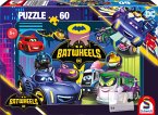 Schmidt 56488 - DC Batwheels: Batmobile gegen Legion der Düser, Kinderpuzzle, 60 Teile