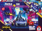 Schmidt 56489 - DC Batwheels: Turbogeladene Action in Gotham City, Kinderpuzzle, 100 Teile