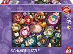 Schmidt 59707 - Kätzchen à la Latte Art, Puzzle, 500 Teile