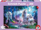 Schmidt 56486 - Einhornstute mit Fohlen, Kinderpuzzle, 200 Teile