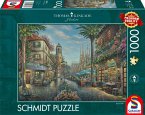 Schmidt 58780 - Thomas Kinkade, Spanisches Straßencafé, Puzzle, 1000 Teile