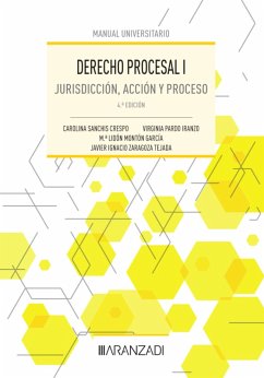Derecho Procesal I (eBook, ePUB) - Montón García, M. Lidón; Pardo Iranzo, Virginia; Sanchis Crespo, Carolina; Zaragoza Tejada, Jose Ignacio