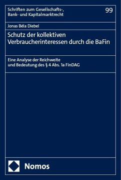 Schutz der kollektiven Verbraucherinteressen durch die BaFin - Diebel, Jonas Béla