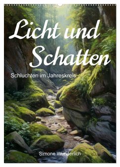 Licht und Schatten - Schluchten im Jahreskreis (Wandkalender 2025 DIN A2 hoch), CALVENDO Monatskalender