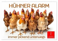 Hühner Alarm (Wandkalender 2025 DIN A2 quer), CALVENDO Monatskalender