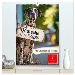 Deutsche Dogge - freundlicher Riese (hochwertiger Premium Wandkalender 2025 DIN A2 hoch), Kunstdruck in Hochglanz - Calvendo;Roder, Peter