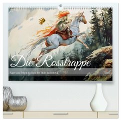 Die Rosstrappe - Sage vom Felsen im Harz bei Thale im Bodetal (hochwertiger Premium Wandkalender 2025 DIN A2 quer), Kunstdruck in Hochglanz - Calvendo;Frost, Anja