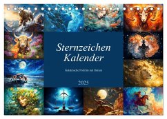Sternzeichen-Kalender - Galaktische Porträts mit Datum (Tischkalender 2025 DIN A5 quer), CALVENDO Monatskalender - Calvendo;Frost, Anja