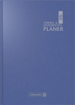 Termin- & Unterrichtsplaner (2024/2025), 2 Seiten = 1 Woche, A5, 224 Seiten, Baladek-Einband, blau
