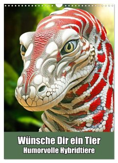 Wünsche Dir ein Tier ¿ Humorvolle Hybridtiere (Wandkalender 2025 DIN A3 hoch), CALVENDO Monatskalender - Calvendo;Brunner-Klaus, Liselotte