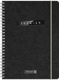 Schülerkalender 2024/2025 "Monochrome", 2 Seiten = 1 Woche, A5, 208 Seiten, schwarz