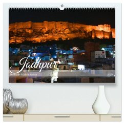 Jodhpur: Die blaue Stadt in Indien (hochwertiger Premium Wandkalender 2025 DIN A2 quer), Kunstdruck in Hochglanz