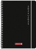 Schülerkalender 2024/2025 "Plain Black", 2 Seiten = 1 Woche, A5, 208 Seiten, schwarz