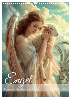 Engel - Eleganz mit himmlischen Attributen (Wandkalender 2025 DIN A3 hoch), CALVENDO Monatskalender - Calvendo;Frost, Anja